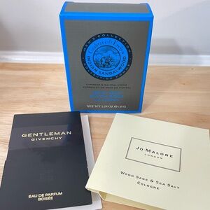 Givenchy Gentleman & Jo Malone Wood Sage/ Sea Salt Cologne, Crabtree Men’s Soap